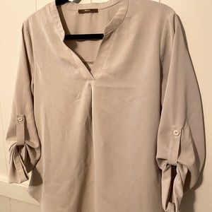 Gaharu Women's Blouses 3/4 Sleeve Work Shirt Chiffon Tunic Top Office Wear